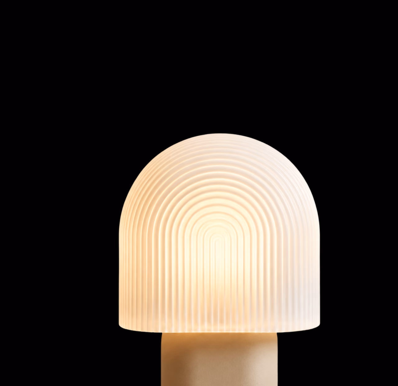 DOMEA table lamp glowing in the dark